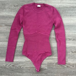 Abercrombie Pink Knit Bodysuit